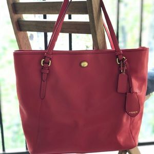Red Leather Coach Bag